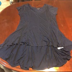 Navy blue rxb high low tunic size large